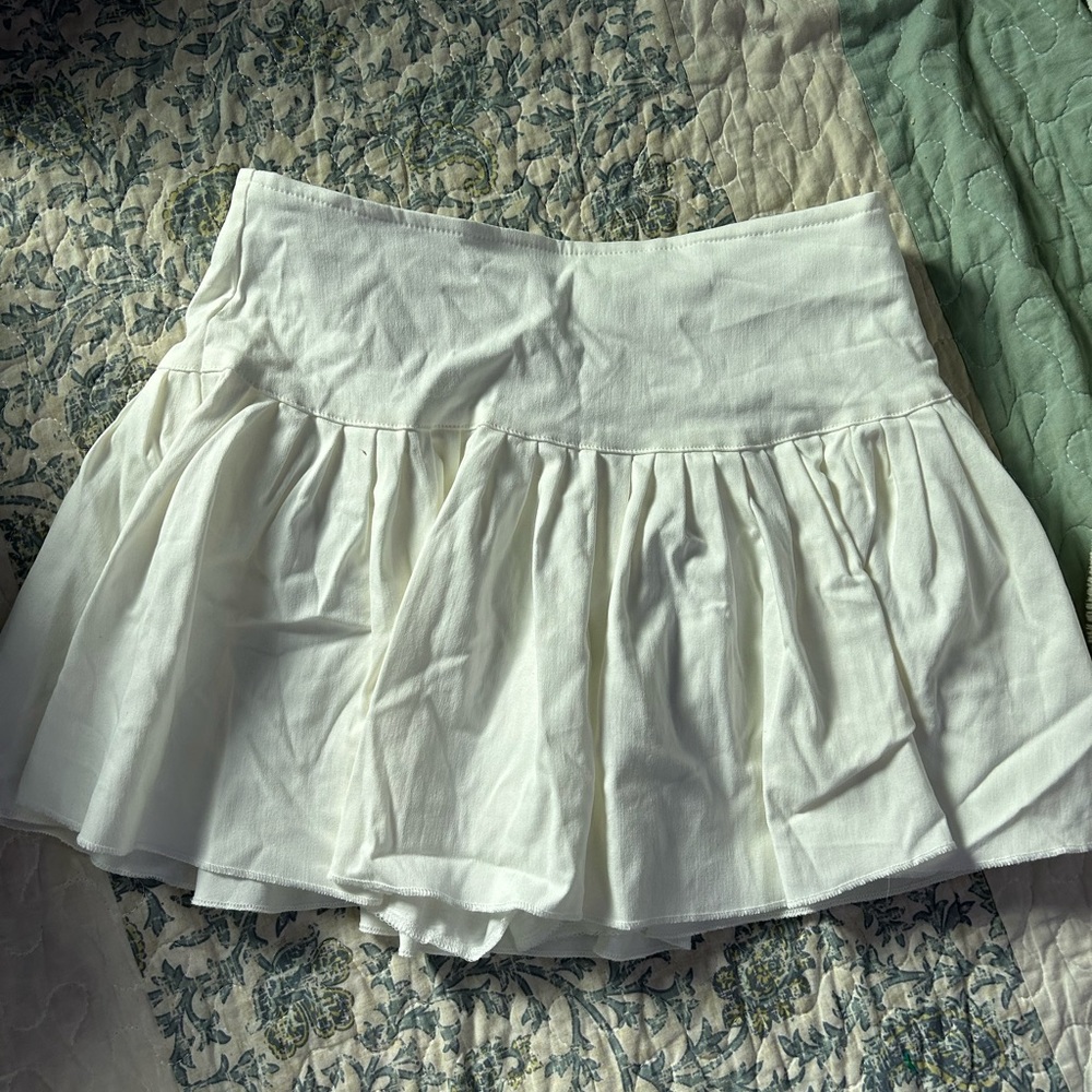 White Shein Skater Skirt